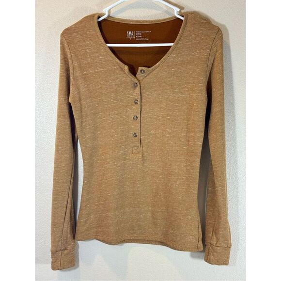 Albion Heathered Brown Long Sleeve Top - Picture 1 of 8